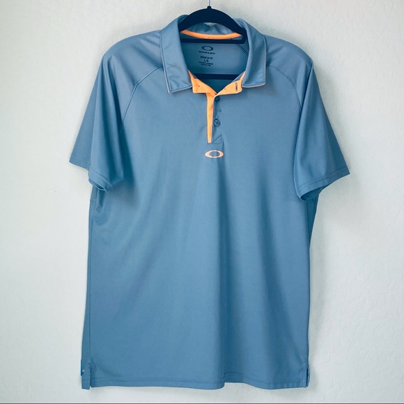 Oakley Other - OAKLEY Men’s Hydrolix Golf Polo Shirt Short Sleeve Gray and Orange Size Large